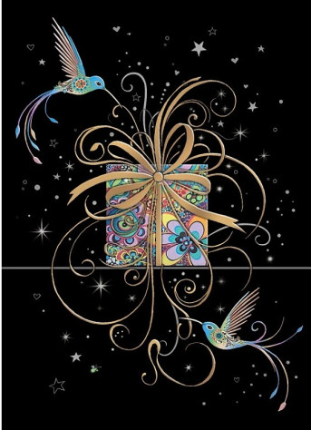 Luxusní přání M188 BUG ART - GIFT BIRDS