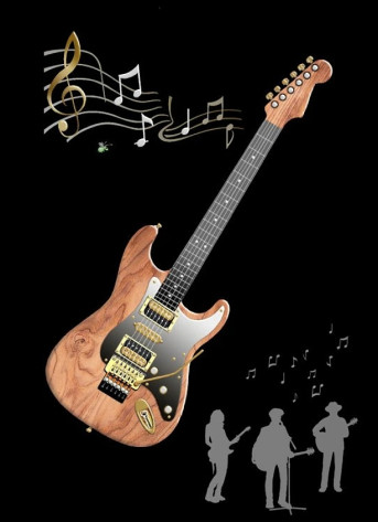 Luxusní přání M172 BUG ART - GUITAR