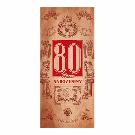 Mléčná čokoláda 100g - Krásné 80. narozeniny