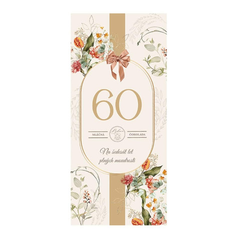 Mléčná čokoláda 100g - Elegantní čokoláda k 60. narozeninám