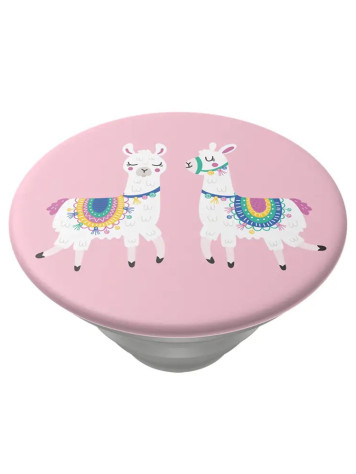 PopSockets PopTop Gen.2, Llamalliance, dvě lamy na růžovém pozadí, výměnný vršek