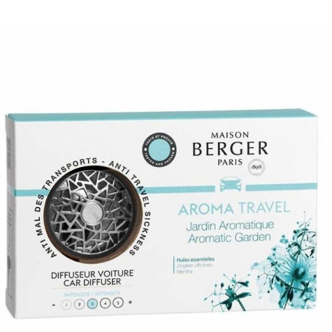 Maison Berger CAR DIFUZÉR - AROMA TRAVEL + náplň Aromatic Garden