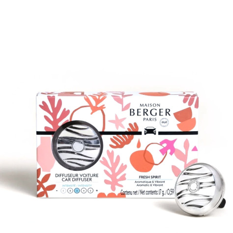 Maison Berger Estival FRESH SPIRIT gold, vůně a clip do auta