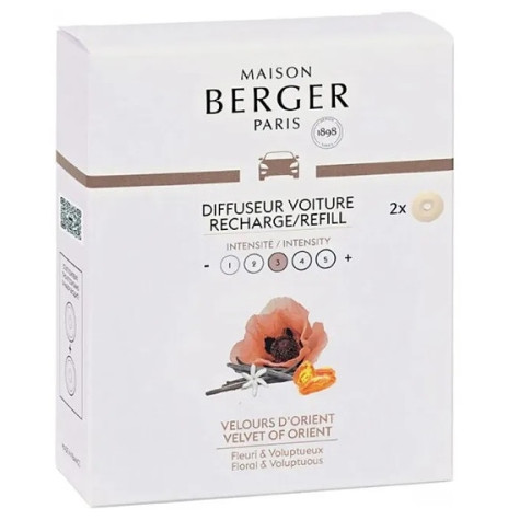 Maison Berger Náplň vůně do auta VELVET OF ORIENT, 2ks