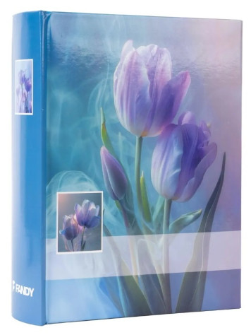 Fotoalbum 10x15/300 2-up Fandy Magic 1 fialový tulipán