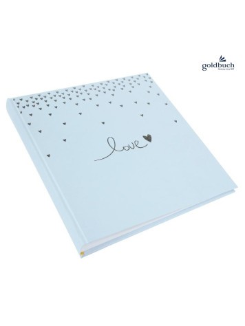 Fotoalbum klasik 60stran 30x31cm Goldbuch 08014 RAINING HEARTS HELLBLAU