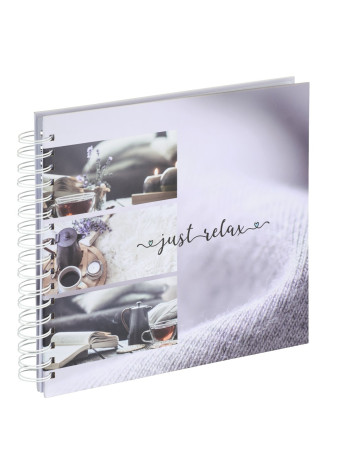 Hama album klasické spirálové RELAX - Just Relax 28x24 cm, 50 stran, bílé listy