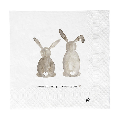 Bastion Collections Papírové ubrousky L - Somebunny love you, 20ks