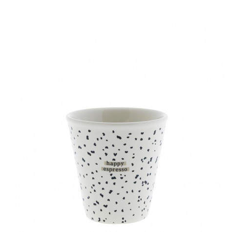 Bastion Collections Kelímek espresso HAPPY, little dots in black