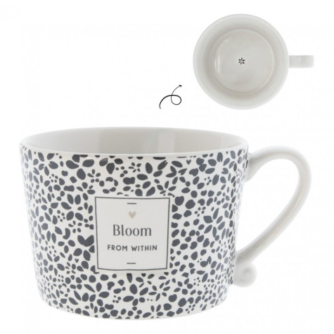 Bastion Collections Hrnek BLOOM FROM WITHIN in black, 300ml