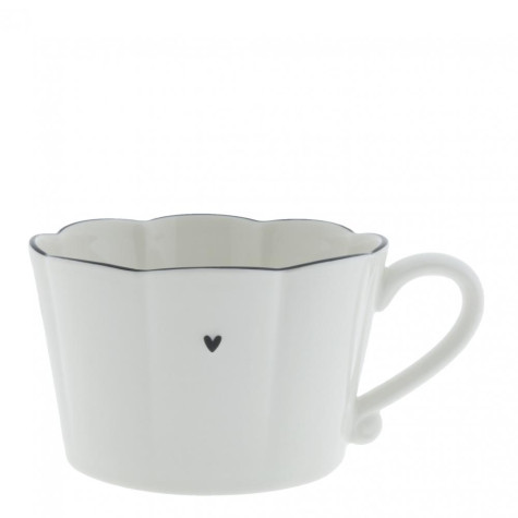 Bastion Collections Hrnek RUFFLE with black/edge, 300ml