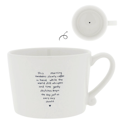 Bastion Collections Hrnek HEARTS IN WORDS in black, 300ml