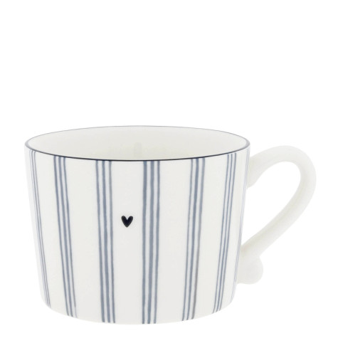Bastion Collections Hrnek White/Blue Small Stripes, 300ml