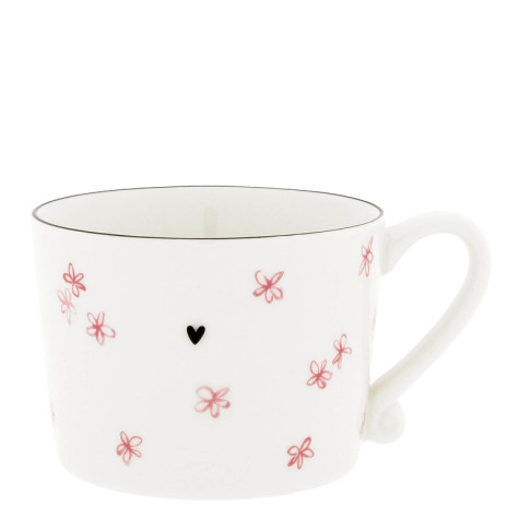Bastion Collections Hrnek White/Rose Little Flowers, 300ml