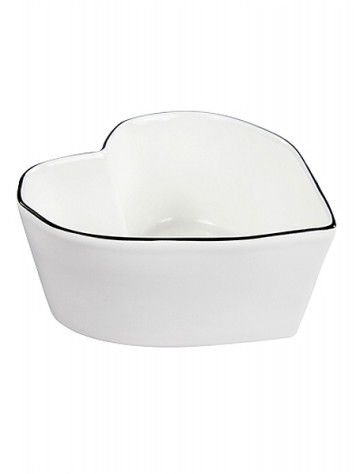 Bastion Collections Miska SRDCE in black 16x16x7cm (LI/BOWL HE 002 BL)