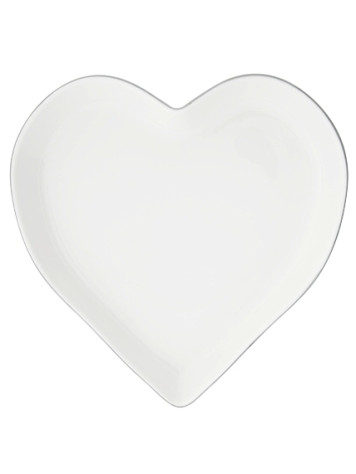 Bastion Collections Velká mísa SRDCE / HEART in grey, 22 x 3,5 cm
