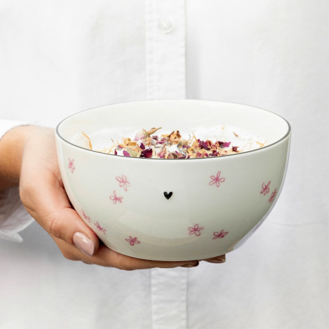 Bastion Collections Miska Bowl Watercolour Rose Little Flowers, 14,5x7cm
