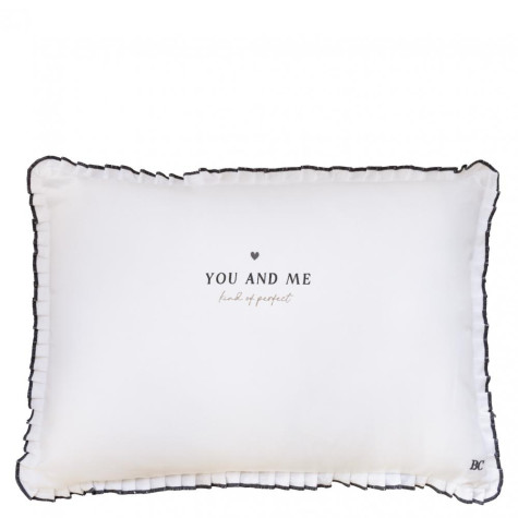 Bastion Collections Polštář YOU AND ME, white, 50x70cm