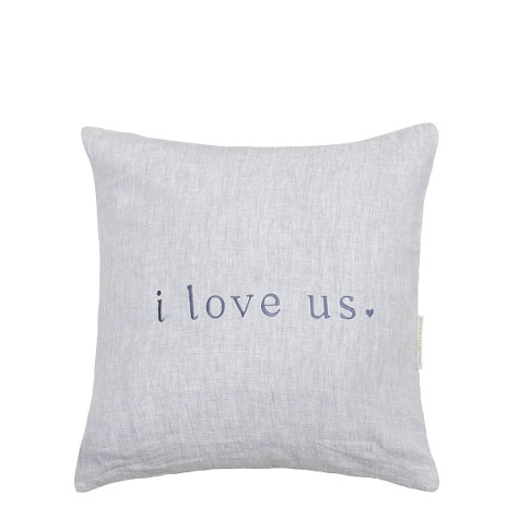 Bastion Collections POLŠTÁŘ 50x50cm, I LOVE US, blue
