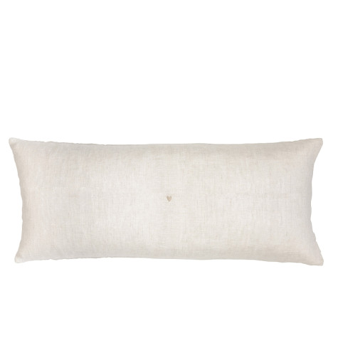 Bastion Collections Polštář 40x90cm NATUREL Heart Nat 100% linen