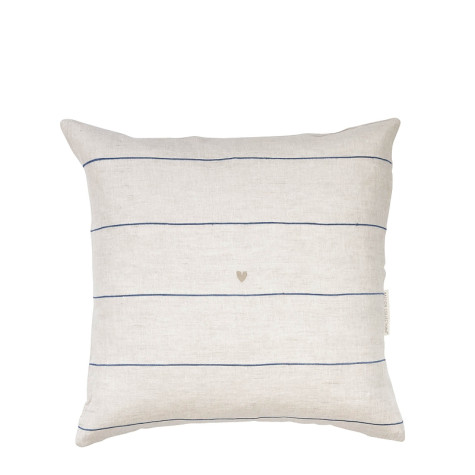 Bastion Collections Polštář 50x50cm NATUREL Stripe Blue 100% Linen