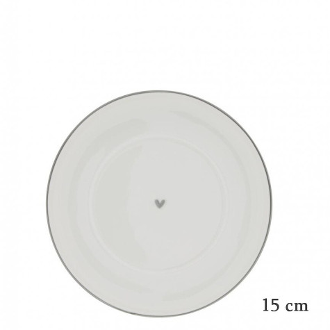 Bastion Collections Podšálek HEART/EDGE in grey, 15 cm
