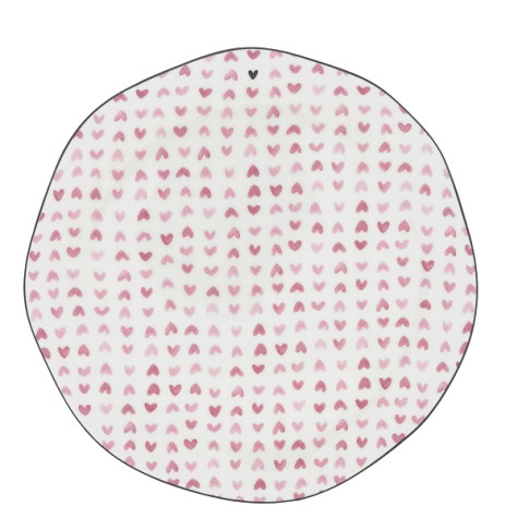 Bastion Collections Talířek BREAKFAST ROSE HEARTS, 23cm