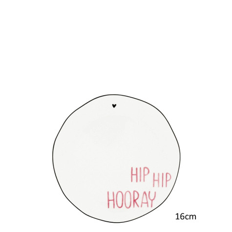Bastion Collections Talířek CAKE White/Rose Hip Hip Hooray, 16cm