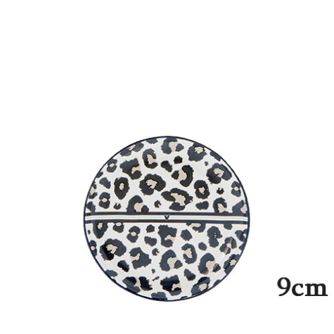 Bastion Collections Mini talířek LEOPARD HEART in black, 9 cm