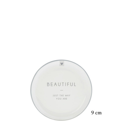 Bastion Collections Mini talířek BEAUTIFULL in grey, 9cm