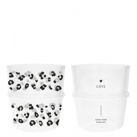 Bastion Collections 2x Sklenky na vodu - LEOPARD, 2x 250ml