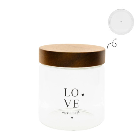 Bastion Collections JARS S - Love, skleněná dóza, 12x13cm, 900ml