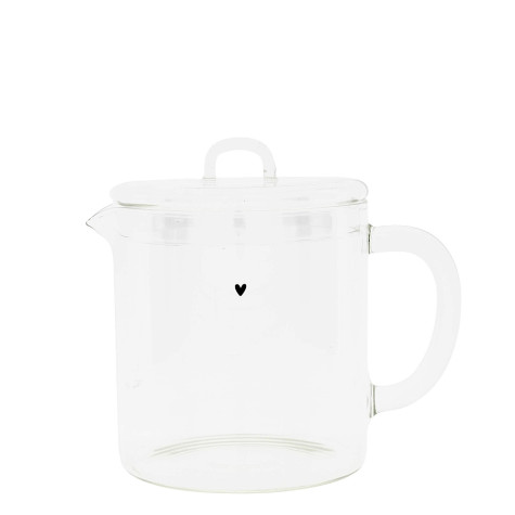 Bastion Collections TEAPOT Konvička skleněná, heart in black