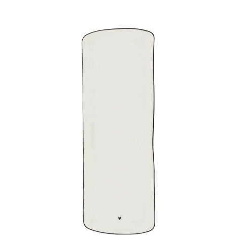 Bastion Collections Podnos OVAL PLATE L in black, 35x13x2cm