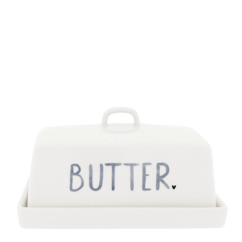 Bastion Collections Máslenka BUTTER white/blue, 12,2x14,7x8,1cm