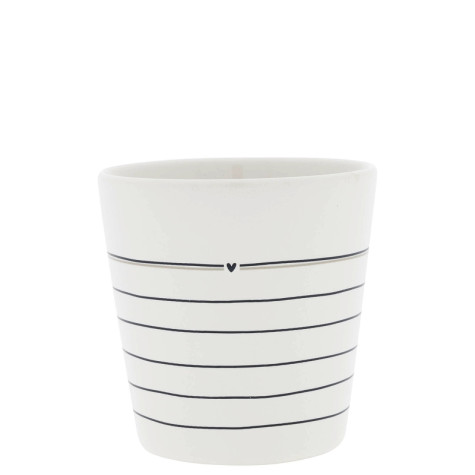 Bastion Collections Kelímek STRIPES in black, 240ml
