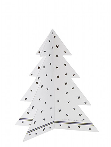 Bastion Collections Dekorace Xmas TREE - HEARTS, velký 25 cm