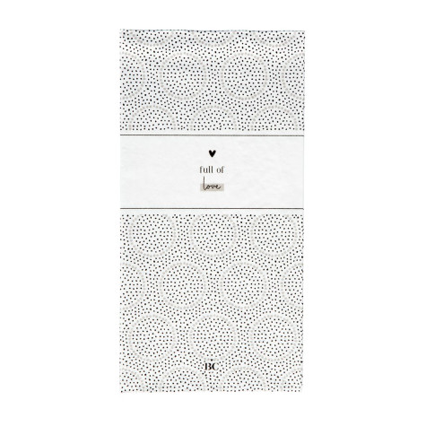 Bastion Collections Papírové ubrousky XL - LITTLE DOTS LOVE, 10x20cm