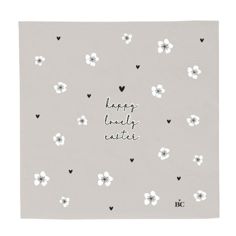 Bastion Collections Papírové ubrousky L - HAPPY LOVELY EASTER, 16,5x16,5cm