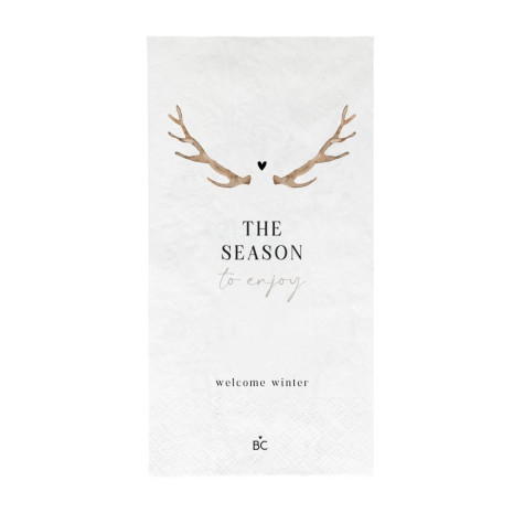 Bastion Collections Papírové ubrousky XL - SEASON TO ENJOY, 10x20cm