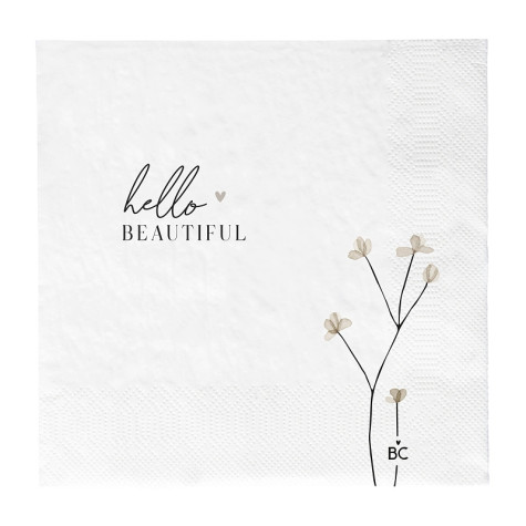 Bastion Collections Papírové ubrousky L - HELLO BEAUTIFUL, 20ks