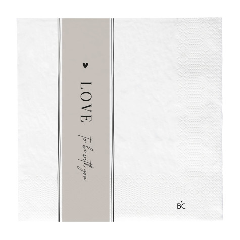 Bastion Collections Papírové ubrousky L - LOVE To be with you, 20ks