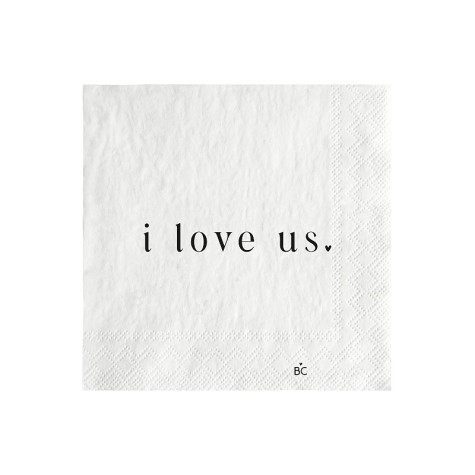 Bastion Collections Papírové ubrousky S - I LOVE US.