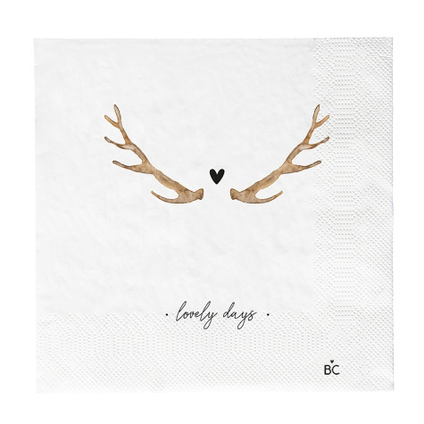 Bastion Collections Papírové ubrousky L - LOVELY DAYS, deer