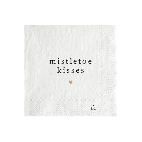 Bastion Collections Papírové ubrousky S - MISTLETOE KISSES, 20ks