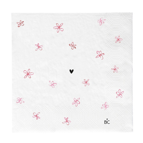 Bastion Collections Papírové ubrousky L - Little Flowers Rose, 20ks