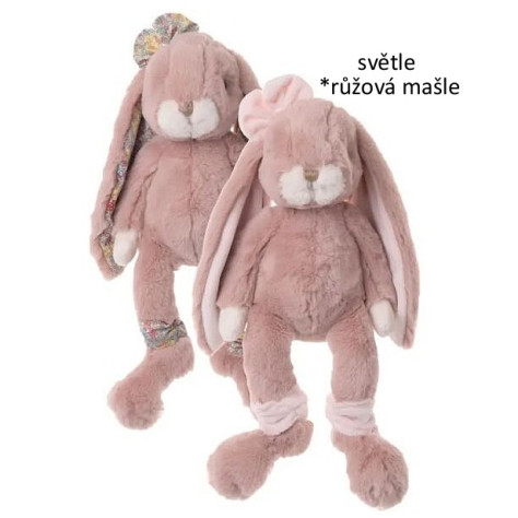 Bukowski Zajíček STRAWBERRY Flower Power, 35cm růžová mašle