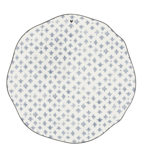 Bastion Collections Talířek BREAKFAST Iris Blue Print, 23cm
