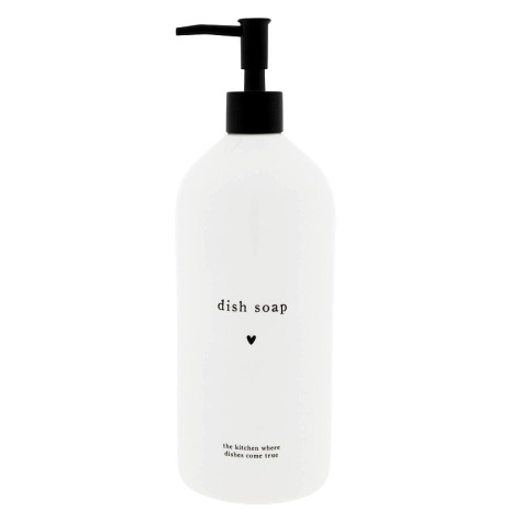 Bastion Collections DISH SOAP Dispenser white in black, 1000ml