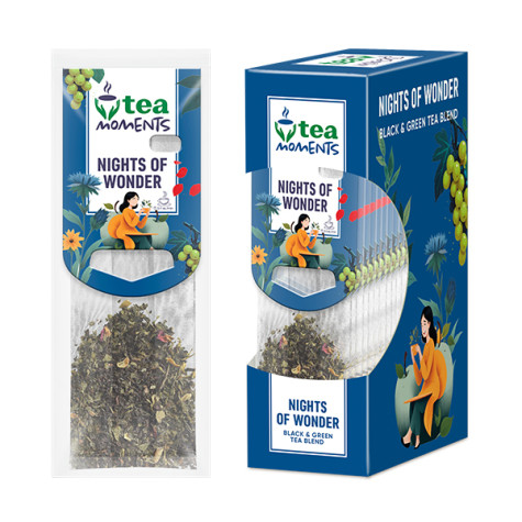 Tea Moments Night of Wonder, černý a zelený čaj, 15 sáčků, 33,6g